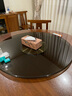 森林信达家具家用高档大圆桌钢化玻璃转盘茶色咖啡色圆盘转桌圆转台 咖啡色 直径1.0m -厚10mm 实拍图