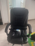 百魅（BAIMEI）电脑椅家用皮椅办公椅子可午睡办公室老板椅可躺久坐人体工学 -黑色+7点按摩黑色+弹簧包座垫 钢制脚+无搁脚 实拍图