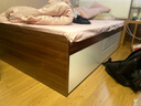 平子集小房间高箱储物实木床北欧简约单双人卧室收纳抽屉床ENF板材定制 4抽屉软包款（ENF级欧松板）+7厘米椰棕床垫 1.2*2.0m 实拍图