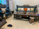 梦美斯宣 沙欧式实木皮沙发美式皮沙发组合套装新古典别墅客厅实木沙发666 单人位 实拍图