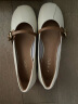 百思图（BASTO）24春季商场新款法式玛丽珍鞋红色小皮鞋粗跟女单鞋RD291AQ4 米白 33 晒单实拍图