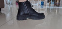 JUKUANG【头层牛皮】2023新款男靴子真皮马丁靴男冬季英伦风高帮加绒男鞋 黑色单鞋602 41 实拍图