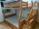 斯坦德（SITANDE）橡胶木上下床实木儿童床多功能高低床成人双层上下铺子母床 梯柜款+书架+双抽+床垫*2 上铺宽110cm下铺宽130cm 实拍图