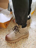 Jeep吉普男靴2025秋冬季新款加绒棉鞋男马丁靴英伦工装男鞋保暖靴子男 沙色加绒 42 实拍图