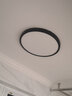 月亮光色 无缝隙超薄2.8cm吸顶灯led圆形客厅卧室阳台厨房简约现代灯具 三色变光-开关切换光色-记忆功能 黑色 直径40cm 32W 实拍图