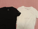 拇指白小T【三防T】二代短袖t恤男女纯棉26新品春夏圆领白小丅打底衫小白t 女款-墨黑 S 实拍图