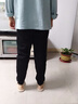 皮尔卡丹休闲裤男春夏季棉质针织加绒加厚运动直筒长裤男生宽松大码裤子 黑色束脚【加绒加】 厚款 3XL 实拍图