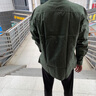 JEEP SPIRIT吉普衬衫男长袖衬衣男士工装秋冬款休闲宽松薄外套百搭翻领上衣 军绿色 XL (125-140斤) 实拍图