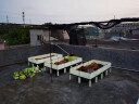 易栽乐（Yizail） 2.5S种植箱阳台种菜种花花盆学校绿化园艺用品屋顶阳台菜园 4联种植箱160*40*26cm 实拍图