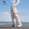 骆驼（CAMEL）休闲户外登山裤女防泼水直筒工装裤 J24CA6L6646 淡卡其 S 实拍图