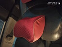 豫垫坊 汽车头枕颈枕腰靠套装 汽车太空记忆棉护颈头靠枕车载座椅靠垫 车用办公室座椅颈枕腰垫靠垫枕头 舒适网布酒红套装（头枕+大腰靠 实拍图