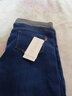自由探戈2025秋冬牛仔裤女高腰松紧腰弹力修身200斤小脚长裤新款加绒加厚 深蓝色加绒 34(2尺7) 实拍图