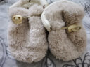 有彩宝宝冬天鞋子新生儿保暖鞋秋冬季不掉护脚套宝宝加厚棉鞋套加绒 星棕色（短款） L码内长12cm（6-12个月） 晒单实拍图