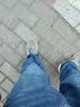 罗蒙（ROMON）直筒加绒加厚牛仔裤男士新款冬季中青年商务宽松保暖休闲裤男裤 7K464913R黑色 加绒 31 （2尺4） 实拍图