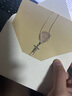 梦至尊s925银项链女十字架吊坠镶钻十字架盒子链锁骨链女友生日礼物 十字架吊坠+45cm配链 实拍图