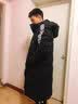 抹茶清歌运动棉服男长款过膝加厚棉衣大衣保暖防寒服棉袄冬训情侣亲子外套 黑色 XL175/180 实拍图