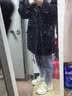 艾珠儿工装派克服棉服女冬季新款女装加绒加厚中长款棉衣宽松棉袄外套女 黑色 S(建议118斤以下) 实拍图