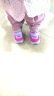 拉拉猪童鞋秋冬季新款儿童机能运动鞋男婴童宝宝二棉鞋女小童加绒保暖鞋子1-3岁2一 紫色 19码/内长13cm(适合脚长12cm) 实拍图