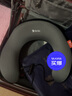 GiGiU型枕护颈枕 睡眠眼罩遮光  太空记忆棉飞机旅行汽车头枕 午睡枕午休枕头靠枕头两件套装G-1674+1675灰色 实拍图