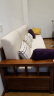 贝特森 沙发 实木沙发  中式实木布艺转角沙发组合可拆洗客厅家具 标准版【胡桃色】 单人位 实拍图