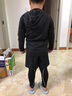 锐特斯丁儿童紧身衣长袖田径训练跑步服速干衣秋季冬季篮球足球打底衫套装 （加绒深灰外套+黑灰）4件套 28码140-150cm 35-40kg 实拍图