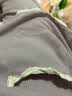 猫人女士睡衣女秋季棉质家居服女长袖开衫纯色花边睡衣套装紫色L 实拍图