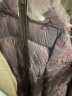 朗姿【尖货补单】白鹅绒羽绒服冬新款宽松系带廓形中长款外套大衣女 绛紫色 160/80A/M 晒单实拍图