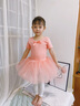 艾舞戈儿童舞蹈服女童练功服秋季可爱蓬蓬纱裙公主芭蕾舞裙幼儿演出服装 【亮片蝴蝶-四层纱】藕粉-短袖 120 实拍图