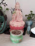 戴玉堂 德化陶瓷坐莲观音菩萨佛像摆件家用供奉微笑观世音娘娘 家居客厅办公室佛堂装饰摆设 20吋合家平安观音 玉红瓷 D01-369A 实拍图