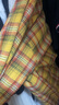 西儿美式复古衬衫黄色格子多巴胺外套男女春秋装衬衣春秋下摆毛边开衫 L110-130斤 实拍图