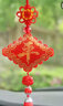 古轩铭缘坊 汽车挂件车载装饰品摆件朱砂莲花吊坠纯手工十字绣成品绣好的平安福全珠绣红色车内吊饰用品挂饰 手工成品 现货（三面） 实拍图
