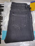 NY-RCE牛仔裤女加绒2025秋冬季新款潮牌高腰修身显瘦烟灰色小脚铅笔裤子 烟灰色九分加厚 加绒 27 实拍图
