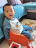兔可图婴幼儿童塑料小凳子靠背椅加厚宝宝沙发餐椅小椅子防滑板凳洗澡凳 果粒橙 1只【优质加厚PP材质】 实拍图