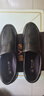 老人头男鞋夏季新款商务休闲皮鞋男镂空真皮透气皮凉鞋套脚爸爸鞋特大码 黑色 42 实拍图