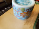 京隆堂 珐琅彩盖置陶瓷茶壶盖托青花瓷盖碗盖子配件盖托茶具垫功夫茶道 天海蓝 实拍图