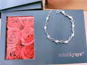 mini&yaya925银手链女士手镯女首饰品生日情人节礼物送女友老婆实用 水晶之恋手链【精美永生花礼盒】 实拍图