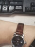 积优（JEAYOU）浪琴名匠表带真皮优原装手表带男士代用浪琴八针月相四针康卡斯博雅律雅瑰丽女先行者优原厂牛皮 【纯色】棕色 表耳15mm，表扣14mm 针扣 实拍图
