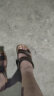 宜驰（EGCHI）凉鞋男士凉拖户外头层牛皮透气沙滩鞋 12129 棕色 43 实拍图