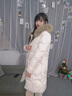 俏婷朵羽绒服女中长款女士轻薄外套新品秋冬季真毛领白鸭绒韩版时尚女式 7779卡其色（貉子毛领） L（建议115斤-125斤） 实拍图