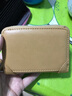 蒙伯斯防盗刷卡包女士真牛皮多卡位防消磁小巧卡片包超薄情人节卡套男 杏黄色—12卡位【防盗刷】 实拍图