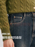森马（Semir）森柔牛仔|牛仔裤女抓毛拖地裤显腿直2024冬季阔腿裤109724124001 实拍图