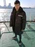 烈焰战队保安服棉服 男冬季多功能保安大衣 加长加厚防寒服棉衣工作服棉袄 带反光条加长多功能大衣 180（建议155-170斤） 实拍图