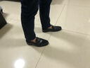 沙驰SATCHI男鞋新品男士商务休闲皮鞋商场同款真皮打蜡皮头层牛皮套脚乐福鞋 黑色单鞋款 40 实拍图