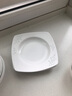 富玉景德镇陶瓷碗中式高档餐具纯素玲珑盘子家用菜盘散件送礼礼物 玉牡丹 8寸方汤盘（拍5发6） 实拍图