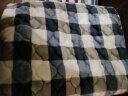瑞娜美 加厚保暖法兰绒床垫软垫子冬天珊瑚绒0.9单人学生宿舍垫被 灰白格 150*200cm 实拍图