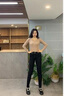 NY-RCE牛仔裤女加绒2025秋冬季新款潮牌高腰修身显瘦烟灰色小脚铅笔裤子 烟灰色九分加厚 加绒 27 实拍图