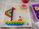 Hape(德国)儿童蘑菇钉DIY玩具百变像素画250粒男女孩节日礼物E8369 实拍图
