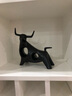 贝汉美（BHM） 创意办公室客厅摆件工艺品 生肖牛酒柜陶瓷装饰品 家居电视柜 牛气冲天黑色 实拍图