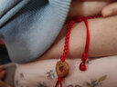青衣麻相手工精编 桃木平安扣红腰链腰绳本命年红绳腰带男女 平安 实拍图