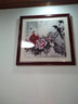 紫腾随轩新中式牡丹花开富贵装饰画客厅餐厅背景墙画卧室床头挂画壁画 图18 50*50cm红木色实木框 实拍图